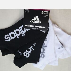 Adidas ankle socks black white